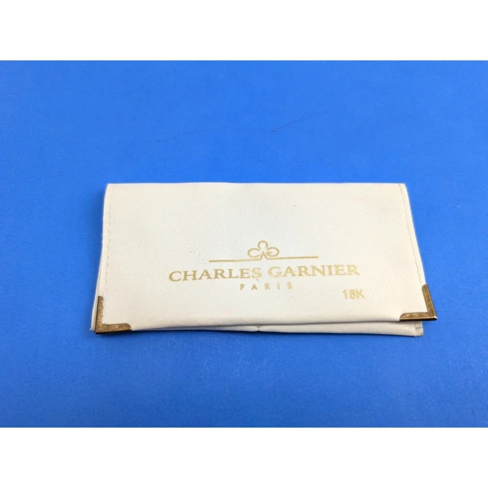 Vintage Charles Garnier Paris 18K Earring Sleeve Pocket Case Only